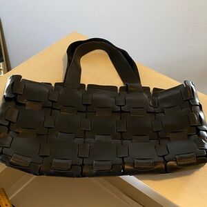 Sequoia Black Woven Tote Bag